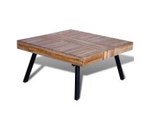 vidaXL Coffee Table Square Reclaimed Teak Wood