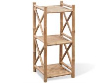 vidaXL 3-Tier Square Bamboo Shelf