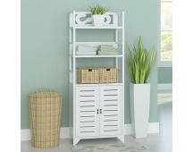 vidaXL Bathroom Cabinet Albuquerque Wood White 46x24x117.5 cm