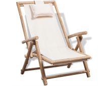 vidaXL Outdoor Deck Chair Bamboo