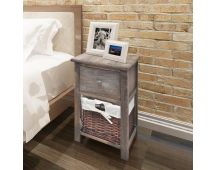 vidaXL Bedside Cabinets 2 pcs Wood Brown