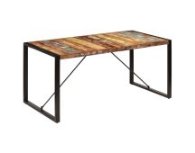 vidaXL Dining Table 160x80x75 cm Solid Reclaimed Wood