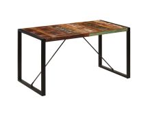 vidaXL Dining Table 140x70x75 cm Solid Reclaimed Wood