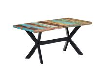 vidaXL Dining Table 160x80x75 cm Solid Reclaimed Wood