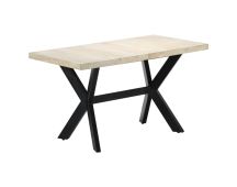 vidaXL Dining Table 140x70x75 cm Solid Bleached Mango Wood