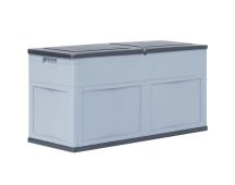 vidaXL Garden Storage Box 320 L Grey Black