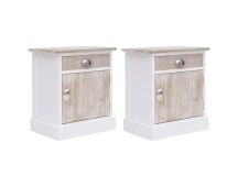 vidaXL Bedside Cabinets 2 pcs 38x28x45 cm Paulownia Wood