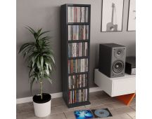 vidaXL CD Cabinet High Gloss Black 21x20x88 cm Engineered Wood