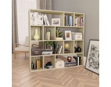 vidaXL Room Divider/Book Cabinet Sonoma Oak 110x24x110 cm Engineered Wood