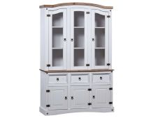 vidaXL Buffet & Hutch Mexican Pine Corona Range White