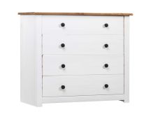 vidaXL Side Cabinet White 80x40x73 cm Pine Panama Range