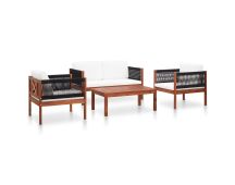 vidaXL 4 Piece Garden Lounge Set Solid Acacia Wood