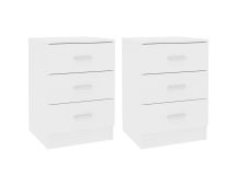 vidaXL Bedside Cabinets 2 pcs White 38x35x56 cm Engineered Wood