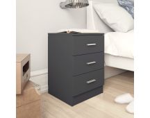 vidaXL Bedside Cabinet Grey 38x35x56 cm Engineered Wood