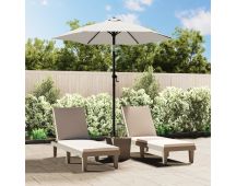 vidaXL Parasol Sand White 200x224 cm Aluminium