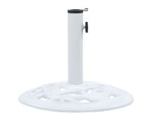 vidaXL Umbrella Base White 9 kg 40 cm Cast Iron