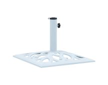 vidaXL Umbrella Base White 12 kg 49 cm Cast Iron