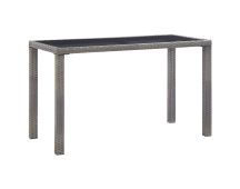 vidaXL Garden Table Anthracite 123x60x74 cm Poly Rattan