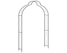 vidaXL Garden Arch Black 150x34x240 cm Iron