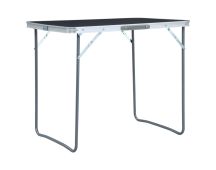 vidaXL Foldable Camping Table with Metal Frame 80x60 cm Grey