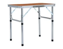 vidaXL Folding Camping Table Aluminium 60x45 cm