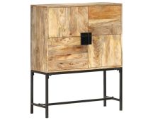 vidaXL Highboard 80x30x100 cm Solid Mango Wood