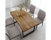 vidaXL Dining Table 154x80x76 cm Solid Acacia Wood