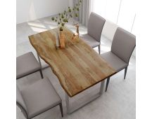 vidaXL Dining Table 154x80x76 cm Solid Acacia Wood