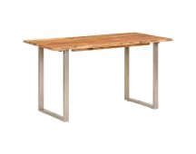 vidaXL Dining Table 140x70x76 cm Solid Acacia Wood