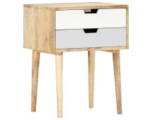 vidaXL Bedside Cabinet 47x35x59 cm Solid Wood Mango