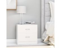 vidaXL Bedside Cabinets 2 pcs White 40x30x40 cm Engineered Wood