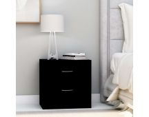 vidaXL Bedside Cabinets 2 pcs Black 40x30x40 cm Engineered Wood