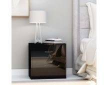 vidaXL Bedside Cabinets 2 pcs High Gloss Black 40x30x40 cm Engineered Wood