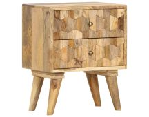 vidaXL Bedside Cabinet 40x30x50 cm Solid Mango Wood