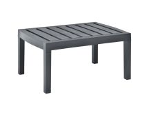 vidaXL Garden Table Anthracite 78x55x38 cm Plastic