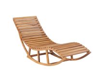 vidaXL Rocking Sunlounger Solid Teak Wood