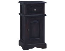 vidaXL Bedside Cabinet Light Black Coffee Solid Mahogany Wood