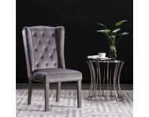 vidaXL Dining Chair Grey Velvet