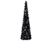 vidaXL Pop-up Artificial Christmas Tree Black 150 cm PET