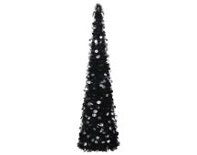 vidaXL Pop-up Artificial Christmas Tree Black 180 cm PET