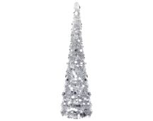 vidaXL Pop-up Artificial Christmas Tree Silver 150 cm PET