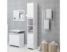 vidaXL Bathroom Cabinet White 30x30x183.5 cm Engineered Wood