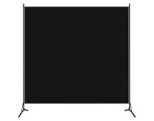 vidaXL Room Divider Black 175x180 cm Fabric