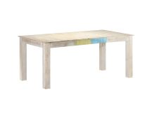 vidaXL Dining Table White 180x90x76 cm Solid Mango Wood