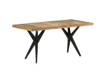 vidaXL Dining Table 160x80x76 cm Solid Reclaimed Wood