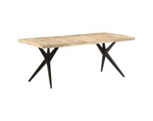 vidaXL Dining Table 200x90x76 cm Rough Mango Wood