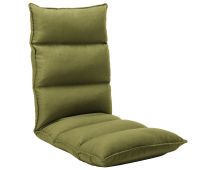 vidaXL Folding Floor Chair Green Fabric