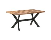 vidaXL Dining Table 160x80x75 cm Solid Wood with Honey Finish