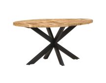 vidaXL Dining Table 160x90x75 cm Rough Mango Wood