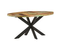 vidaXL Dining Table 160x90x75 cm Solid Reclaimed Wood